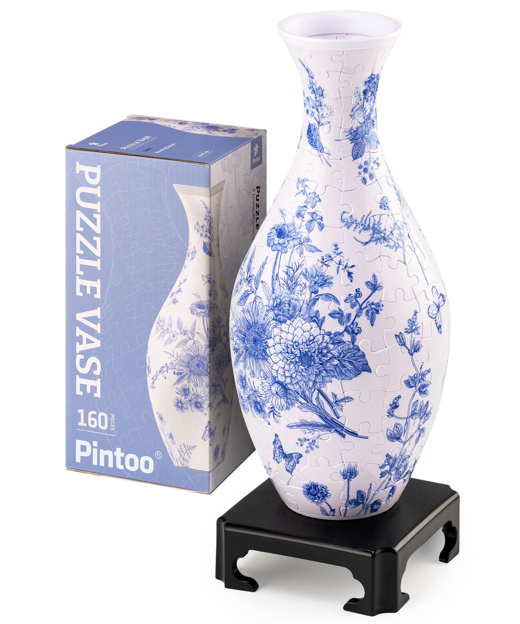 Pintoo 3D Puzzle for Adults 160 Piece Flower Vase - Blooming